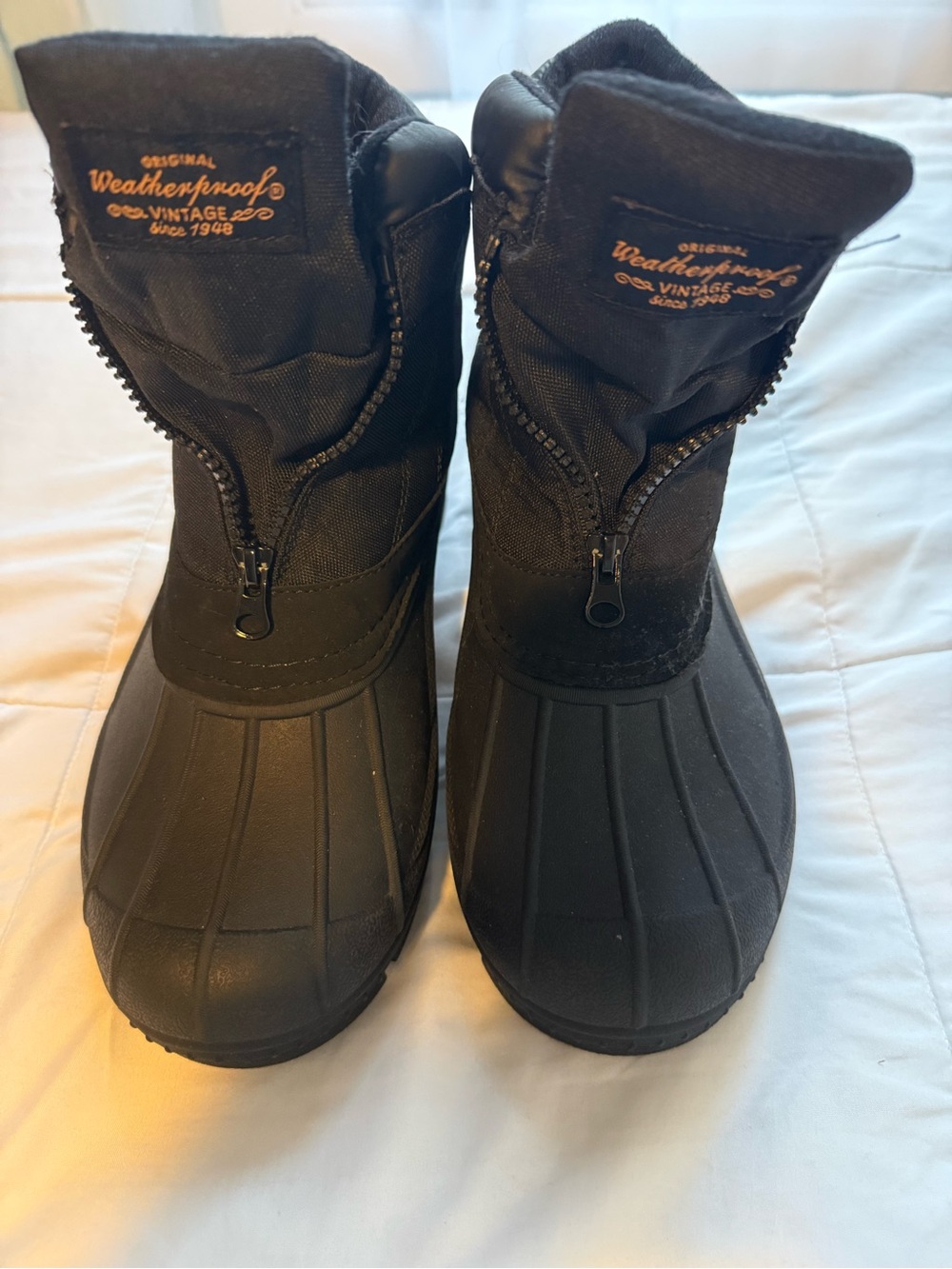 Weatherproof Jesse winter boots Black zip up mens